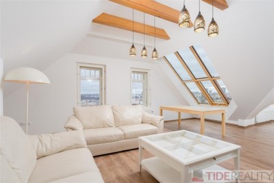 Rent of brand new unfurnished apartment with roof terrace in Vinohrady area, U Havlíčkových sadů st., Prague 2