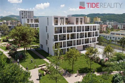 Novostavba bytu 2+kk s předzahrádkou, parková čtvrť MOSAIQ Beroun, dokončení 2027